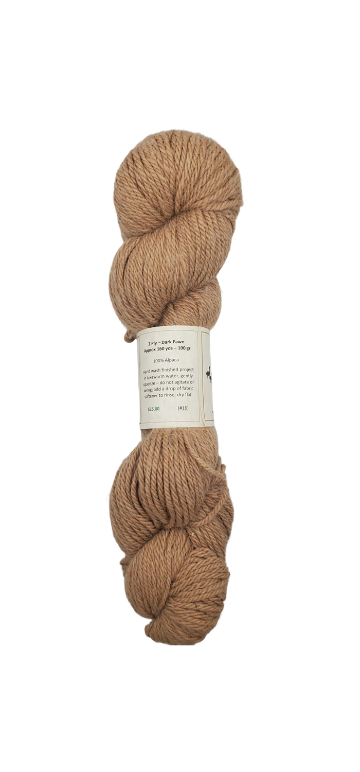 Luxurious Dark Beige Alpaca Yarn 3-Ply Cozy Knit Dream